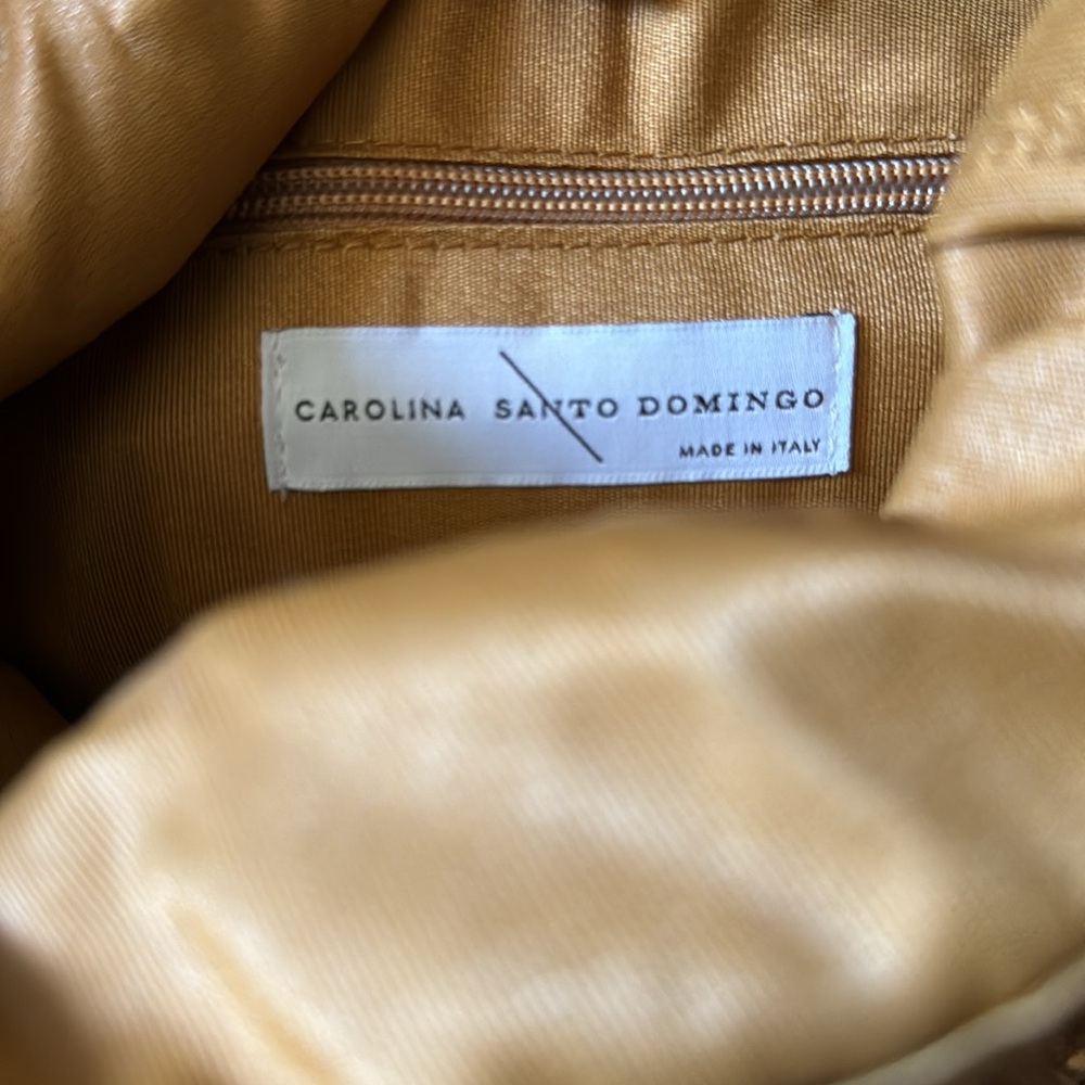 Carolina Santo Domingo Women's Woven Mohair and Raffia Shoulder Bag w/Chain NWT - Picture 8 of 13